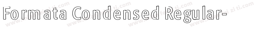 Formata Condensed Regular字体转换